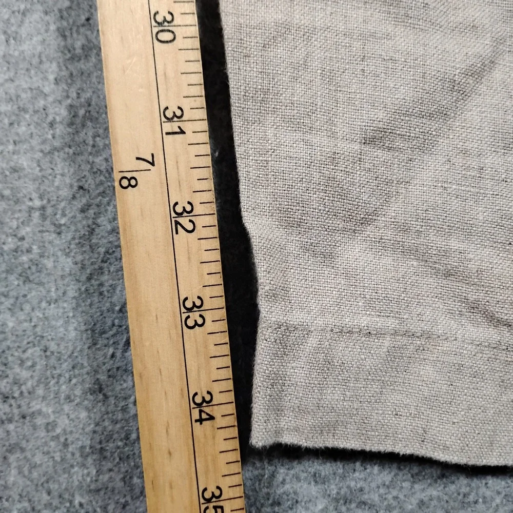 Reunion Men's Beige 100% Linen Drawstring Straight Leg Casual Pants Size XXL